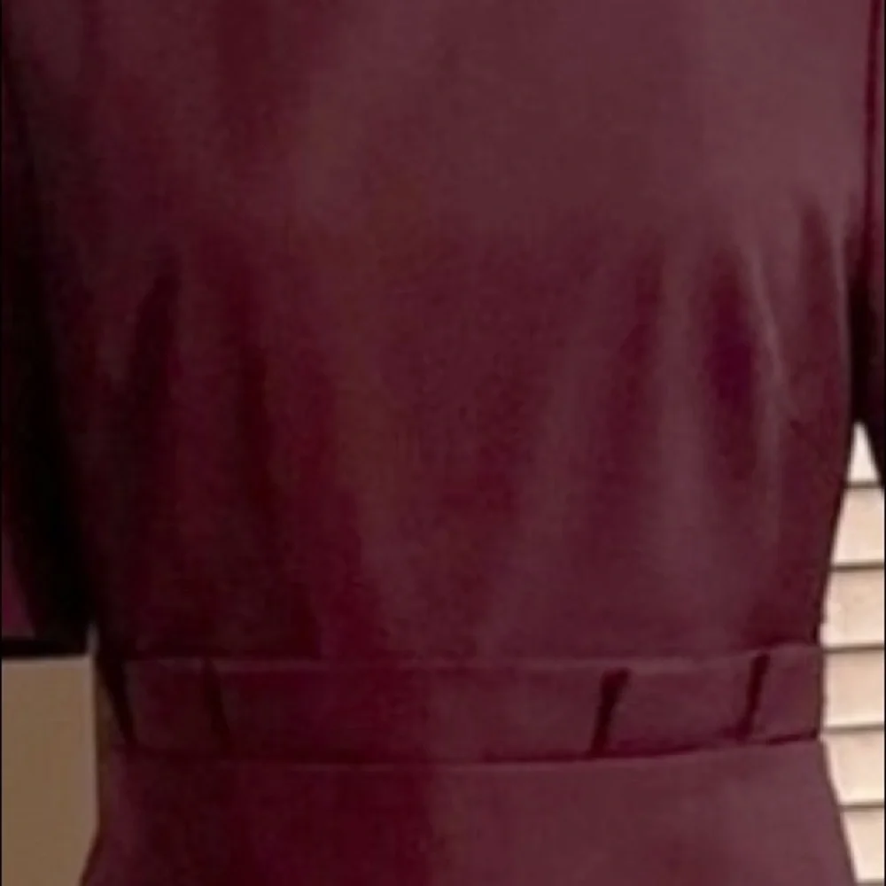 Ted Baker Burgundy Long Sleeve Dress - Picture 5 of 11